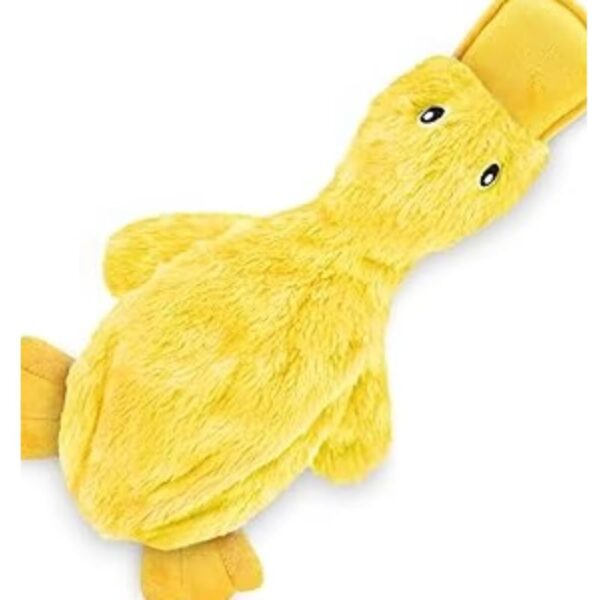 Yellow plush duck toy