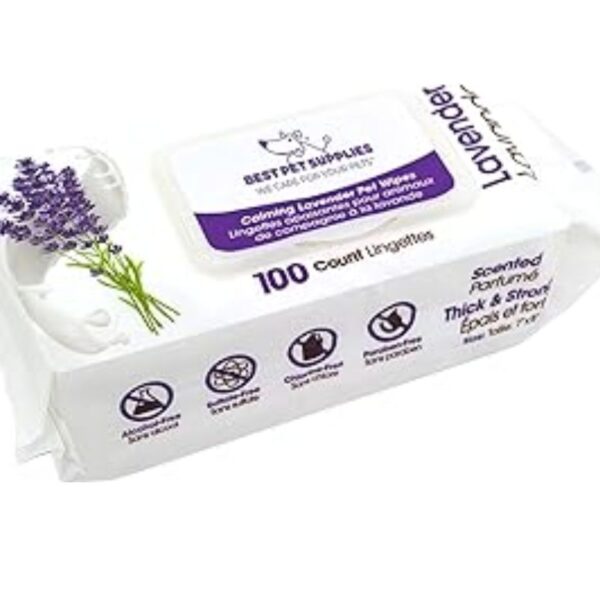 Lavender scented pet wipes